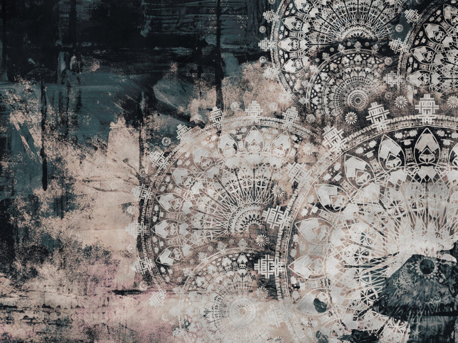 Motifs complexes sur une surface texturée.