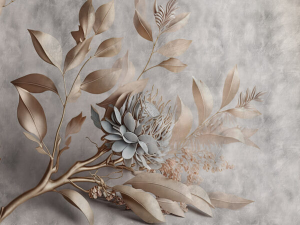 Fleurs élégantes en papier et feuilles délicates Fleurs élégantes en papier et feuilles délicates