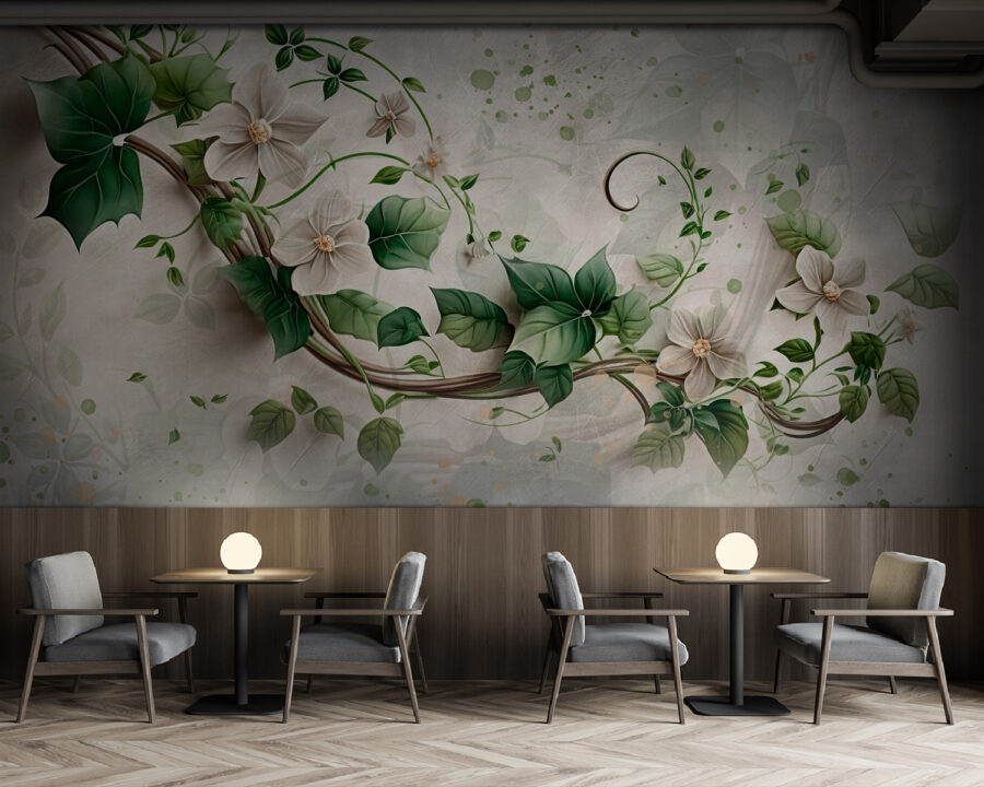 Peinture de fleurs et de feuilles Peinture de fleurs et de feuilles