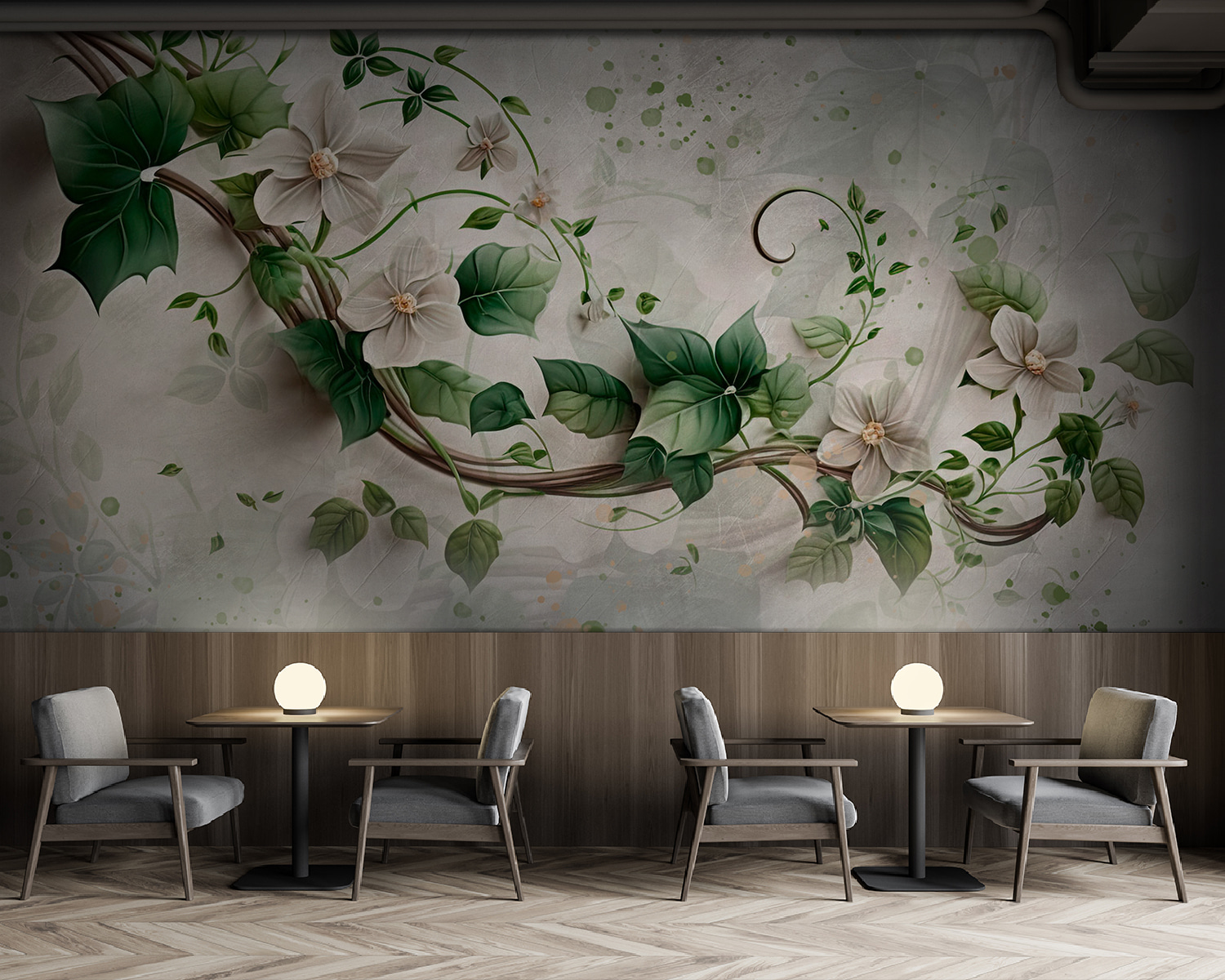 Peinture de fleurs et de feuilles u93923piz137m - Peinture de fleurs et de feuilles - tegory