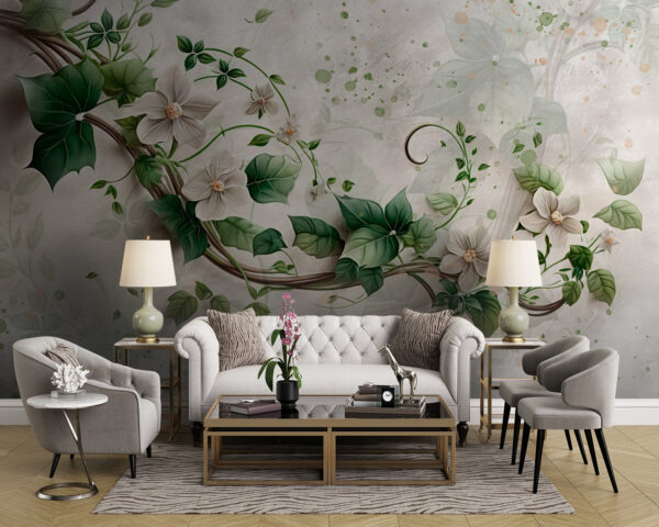 Peinture de fleurs et de feuilles Peinture de fleurs et de feuilles