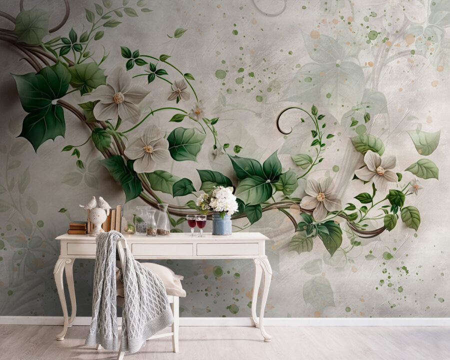 Peinture de fleurs et de feuilles Peinture de fleurs et de feuilles