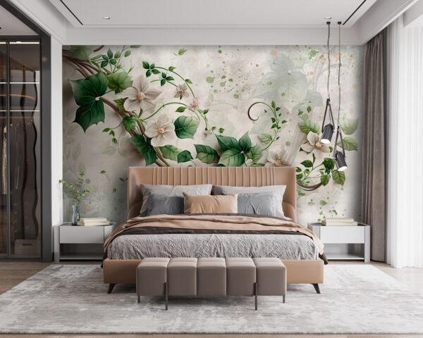 Peinture de fleurs et de feuilles Peinture de fleurs et de feuilles