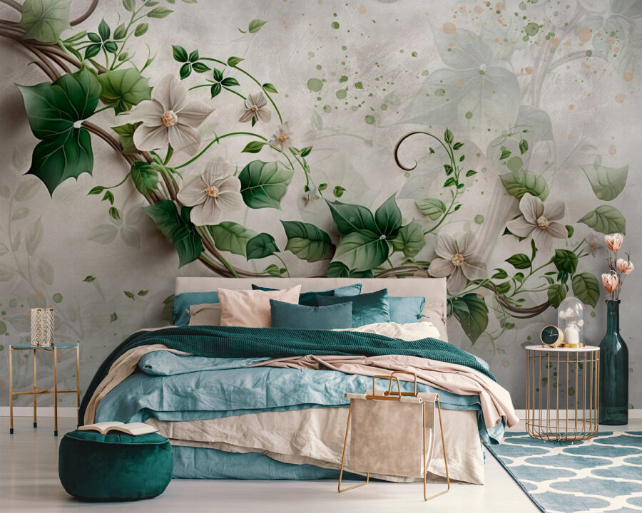 Peinture de fleurs et de feuilles Peinture de fleurs et de feuilles