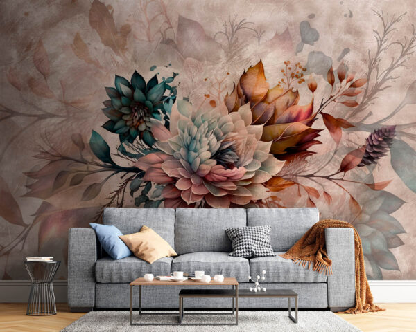 Peinture de fleurs et de feuilles Peinture de fleurs et de feuilles
