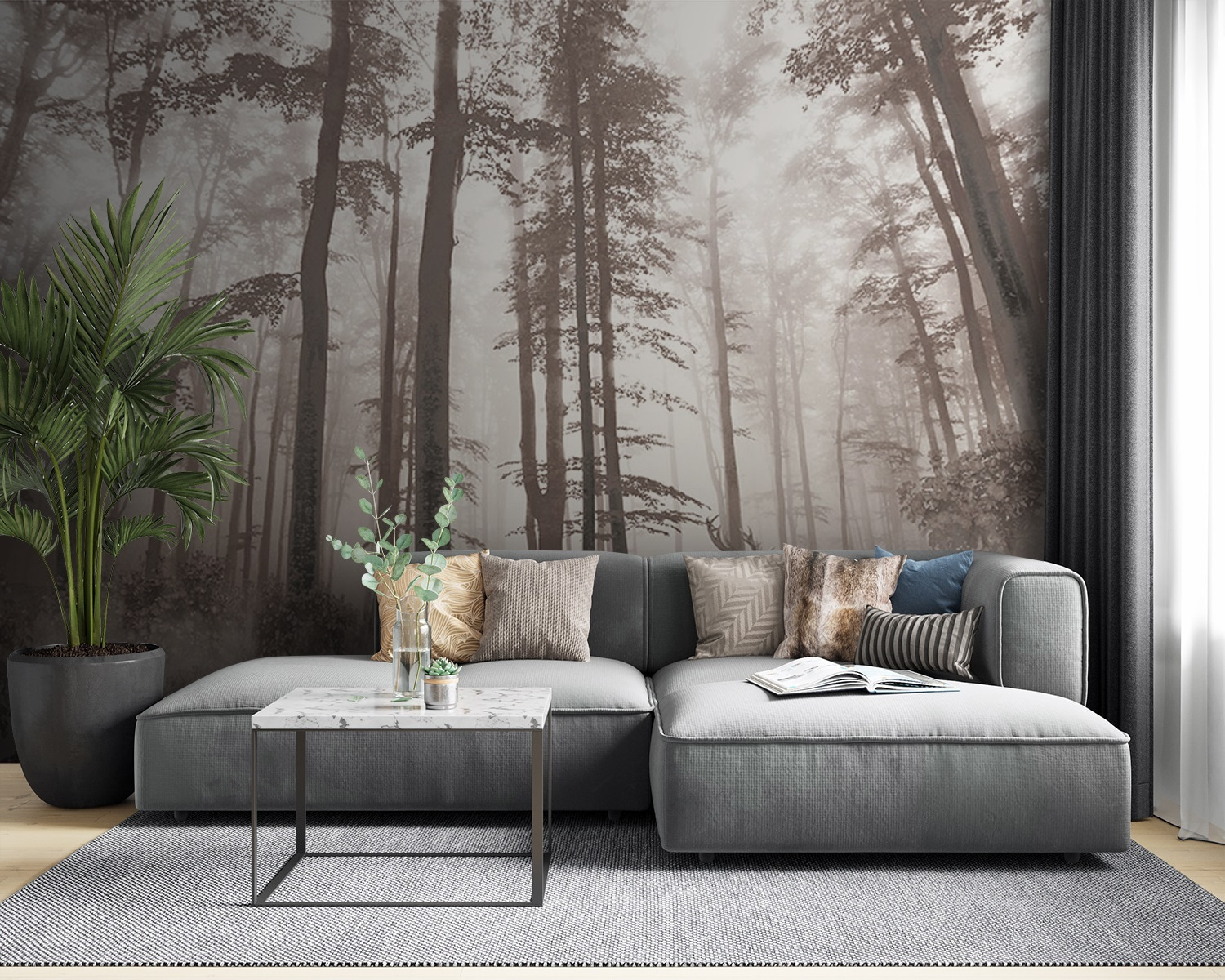 u93893pig53m - Groupe de cerfs dans une forêt - tegory