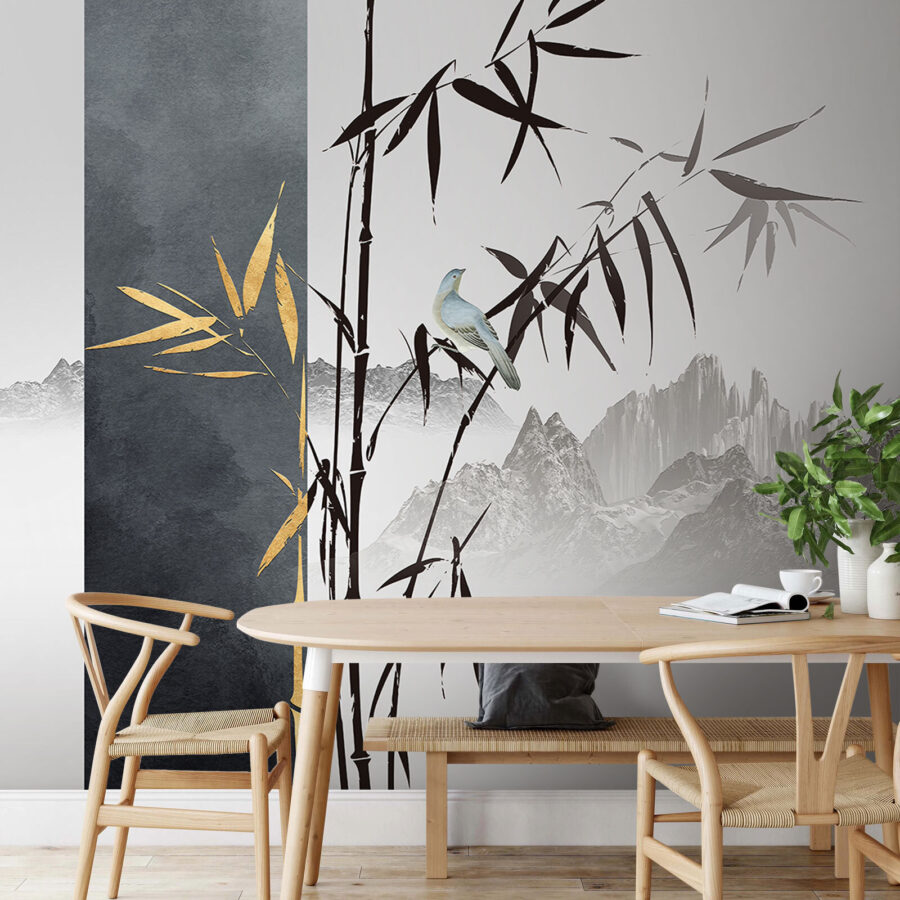 Papier peint Oiseau sur une branche – Image 2