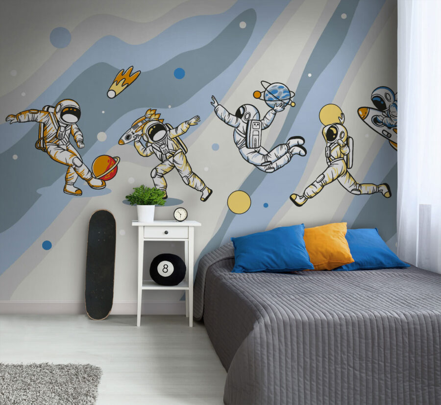 Groupe d'astronautes dans l'espace Groupe d'astronautes dans l'espace