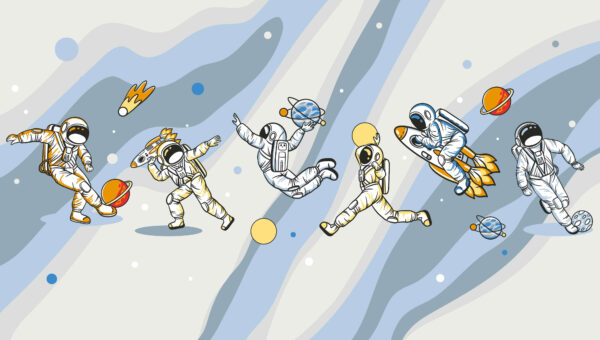 Groupe d'astronautes dans l'espace Groupe d'astronautes dans l'espace