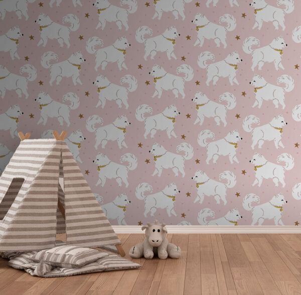Motif des chiens blancs Motif des chiens blancs