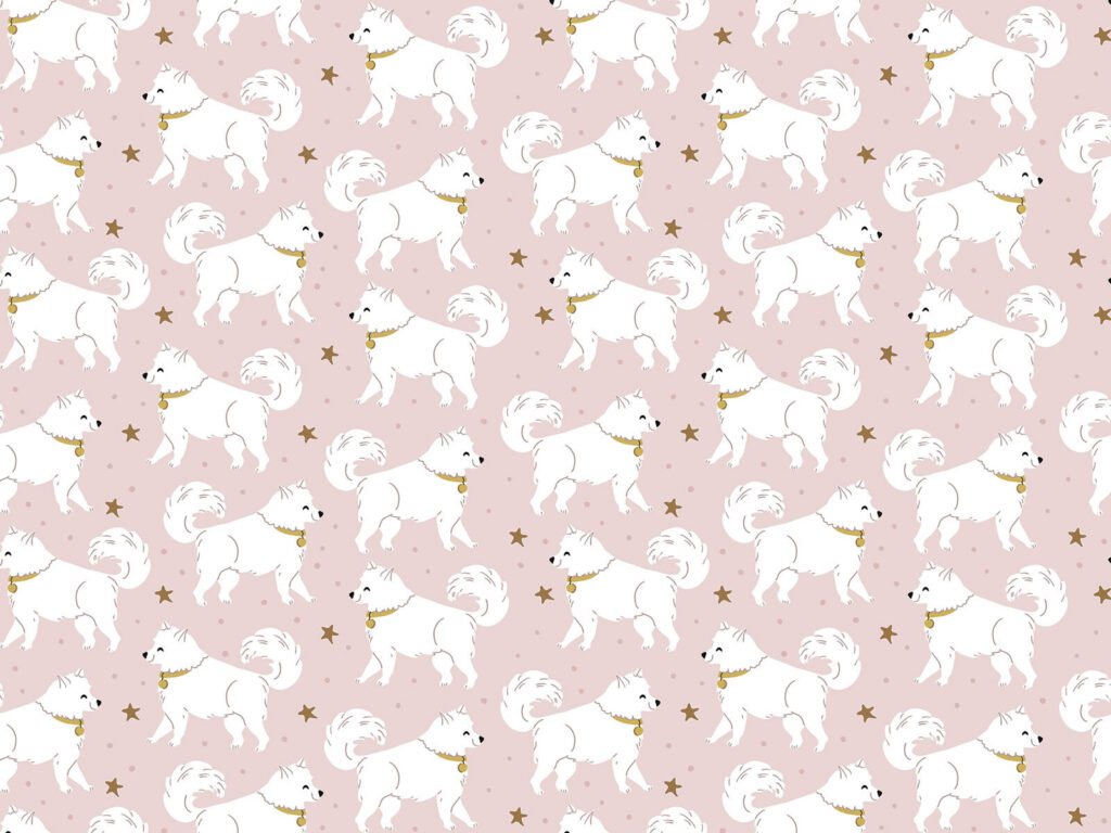 Motif des chiens blancs Motif des chiens blancs