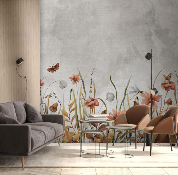 Peinture de fleurs et d'herbe Peinture de fleurs et d'herbe