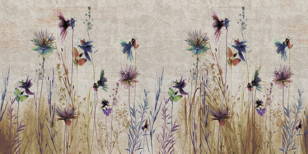 Fleurs colorées dans un paysage serein. Fleurs colorées dans un paysage serein.