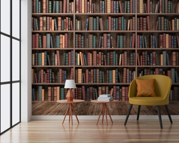 Grande étagère avec de nombreux livres Grande étagère avec de nombreux livres