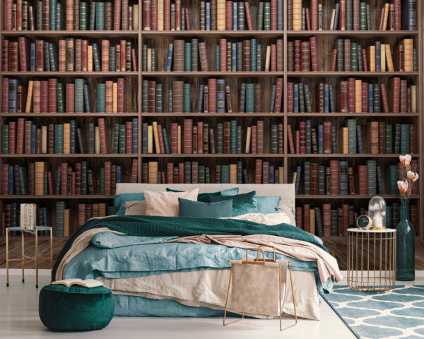 Grande étagère avec de nombreux livres Grande étagère avec de nombreux livres