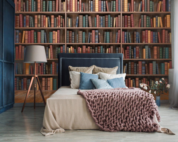 Grande étagère avec de nombreux livres Grande étagère avec de nombreux livres