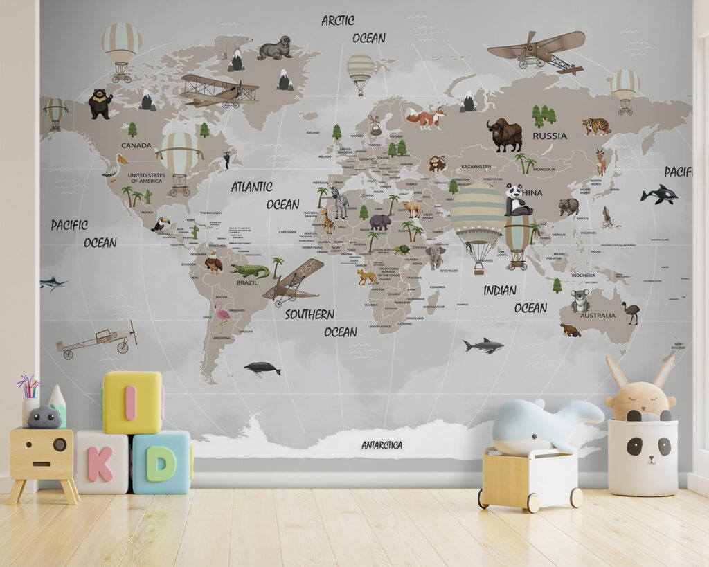 Carte du monde avec animaux u93386pir161 1024x819 - Carte du monde avec animaux - tegory