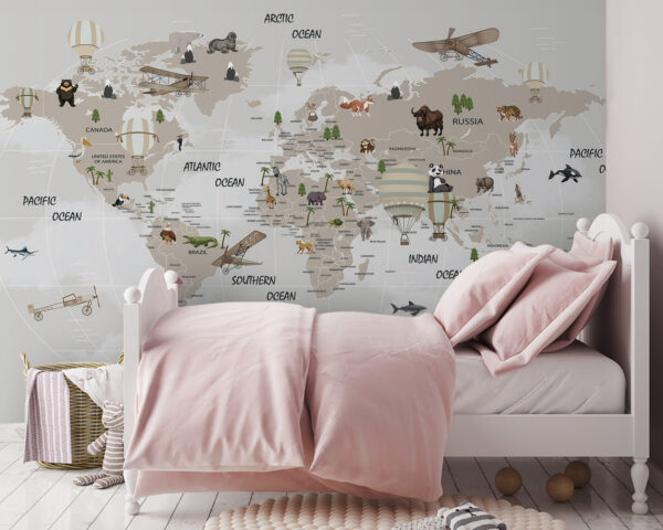 Carte du monde avec animaux u93386pir140 600x480 - Carte du monde avec animaux - tegory