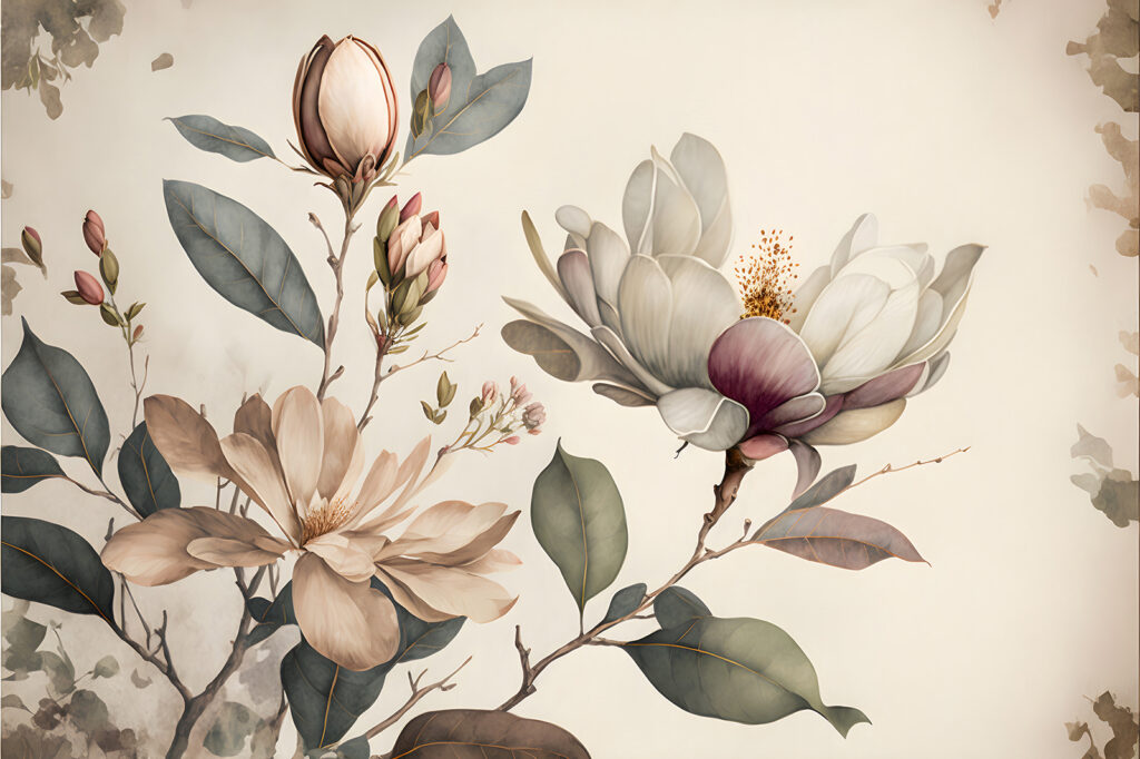 L'élégant magnolia s'épanouit dans des teintes douces L'élégant magnolia s'épanouit dans des teintes douces