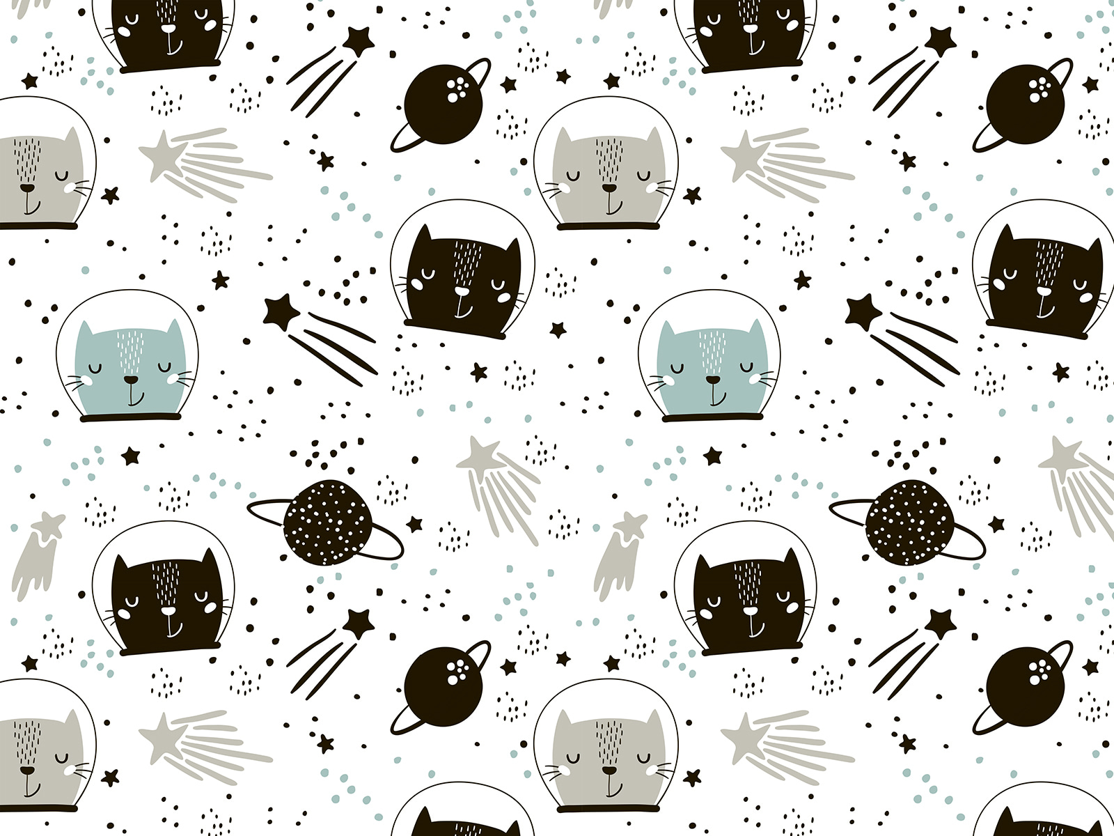 Motif de chats dans l'espace u85422p - Motif de chats dans l'espace - tegory