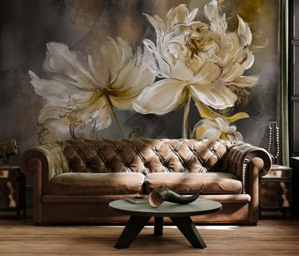 Peinture de fleurs sur une surface Peinture de fleurs sur une surface