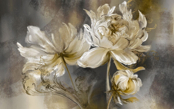 Peinture de fleurs sur une surface Peinture de fleurs sur une surface