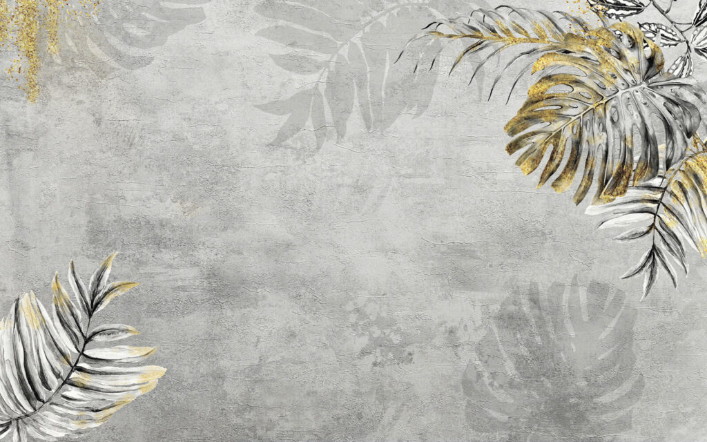 Feuilles inspirées de la nature sur fond texturé. Feuilles inspirées de la nature sur fond texturé.