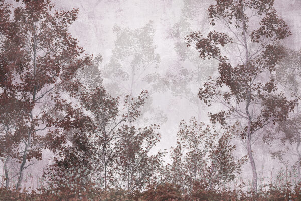 Un groupe d'arbres aux feuilles rouges Un groupe d'arbres aux feuilles rouges