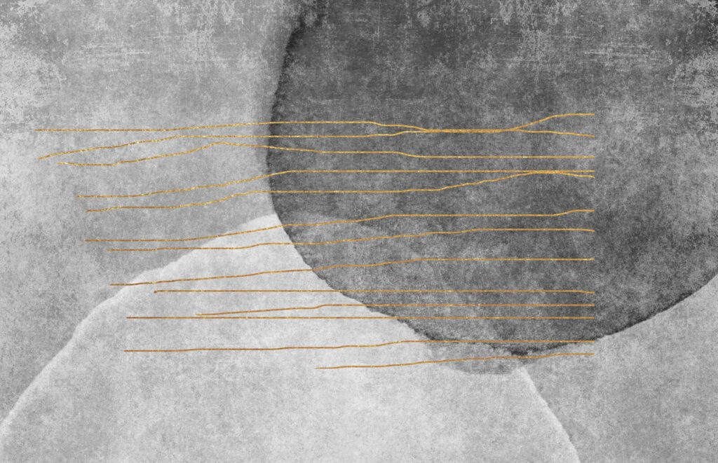 Peinture grise et blanche avec des lignes orange Peinture grise et blanche avec des lignes orange