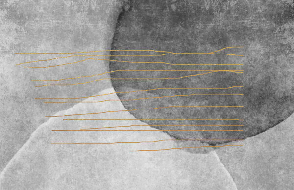 Peinture grise et blanche avec des lignes orange Peinture grise et blanche avec des lignes orange