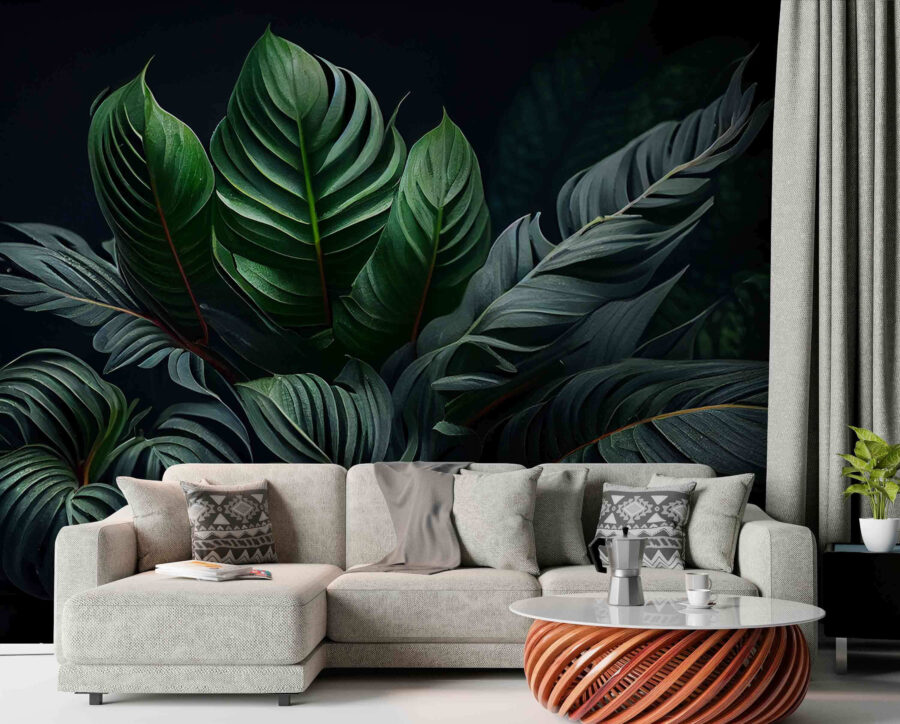 Papier peint Une verdure luxuriante dans des ombres douces – Image 3