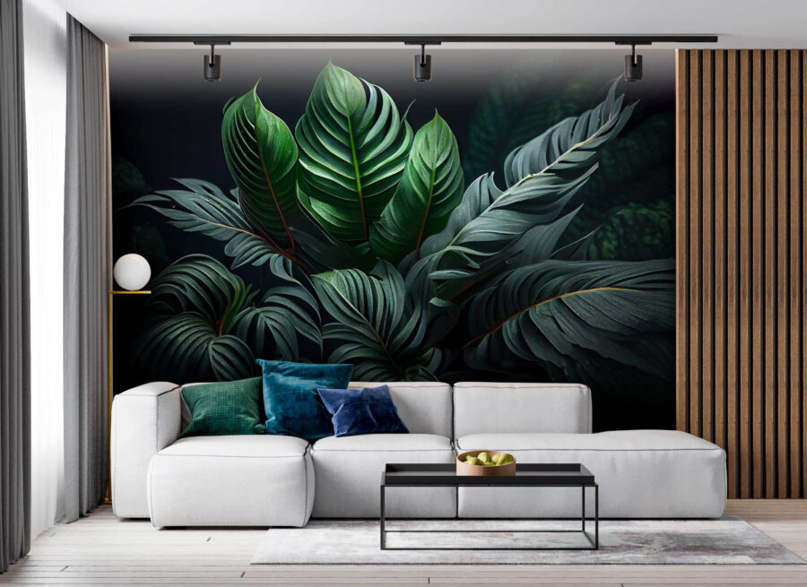 Papier peint Une verdure luxuriante dans des ombres douces – Image 2