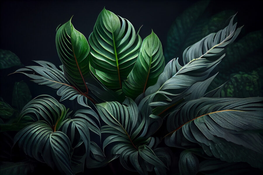 Papier peint Une verdure luxuriante dans des ombres douces – Image 4