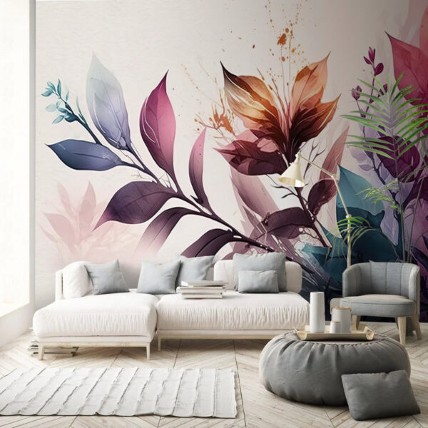 Feuillage vibrant dans des teintes pastel douces Feuillage vibrant dans des teintes pastel douces