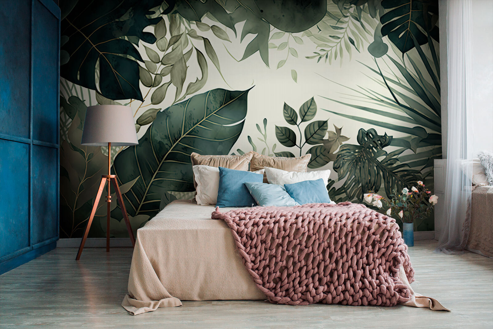 Lush green leaves in vibrant tones Lush green leaves in vibrant tones