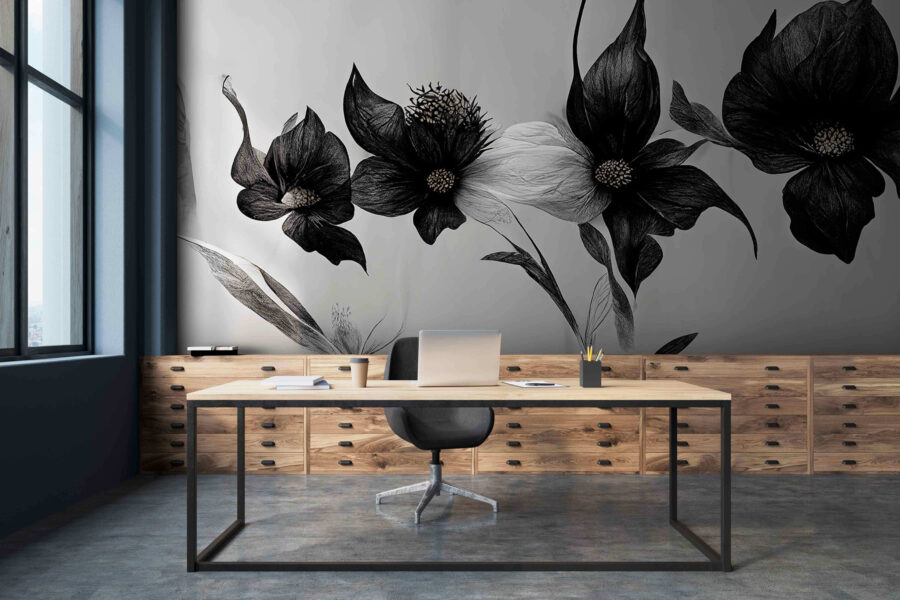 Fleur noire et blanche Fleur noire et blanche