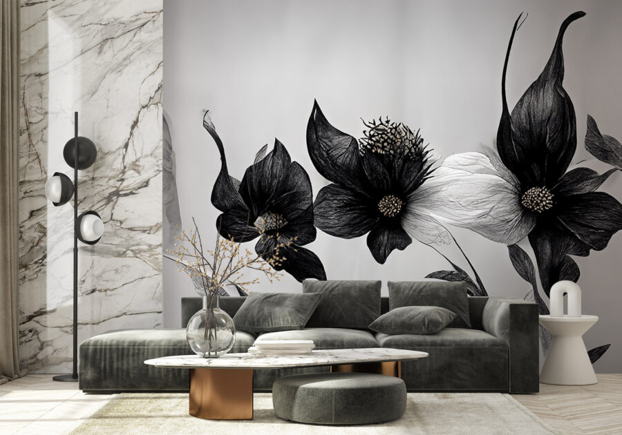 Fleur noire et blanche Fleur noire et blanche