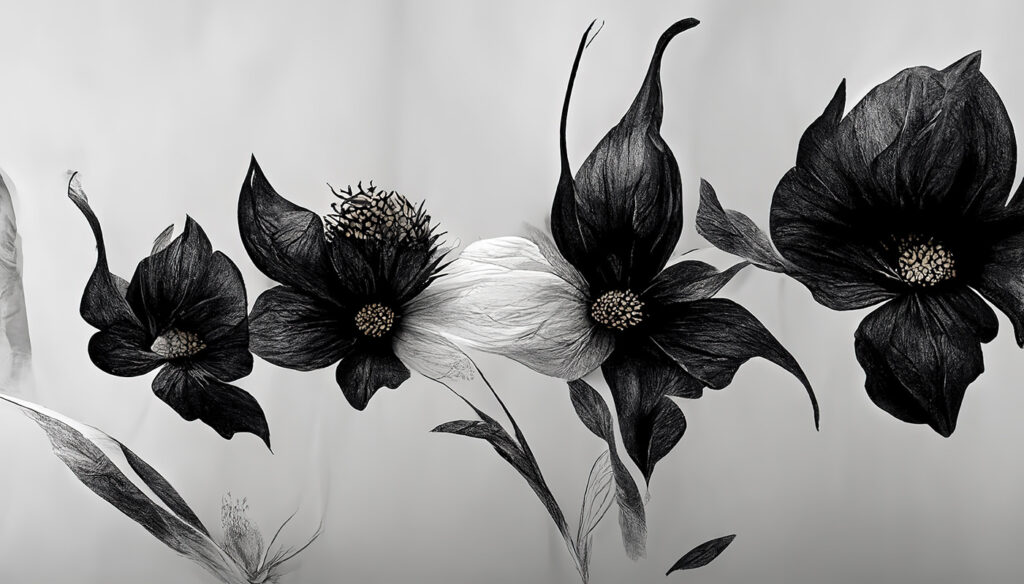 Fleur noire et blanche Fleur noire et blanche