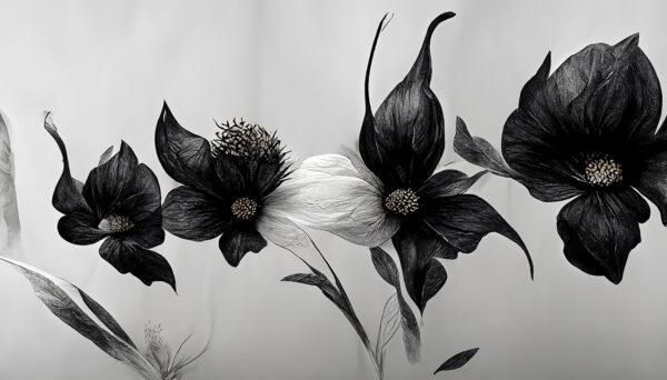 Fleur noire et blanche Fleur noire et blanche