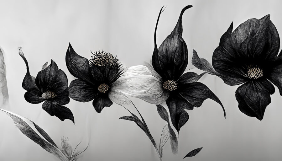 Fleur noire et blanche Fleur noire et blanche