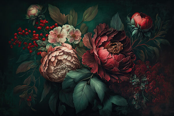 Peinture de fleurs et de feuilles Peinture de fleurs et de feuilles