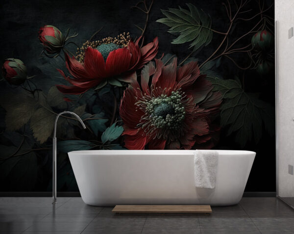 Des fleurs sombres dans un décor morose Des fleurs sombres dans un décor morose