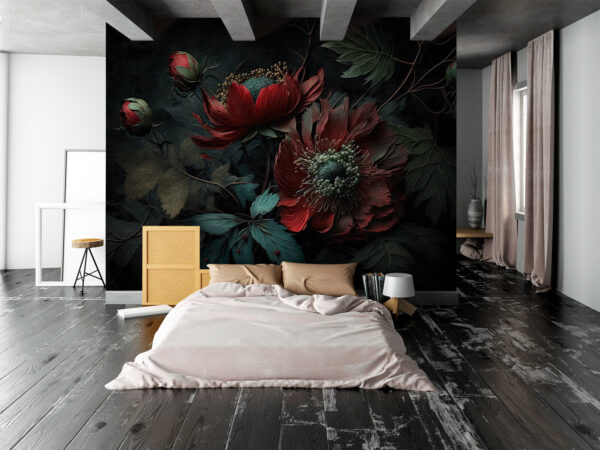 Des fleurs sombres dans un décor morose Des fleurs sombres dans un décor morose