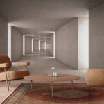 Papier peint Long couloir traversé par la lumière