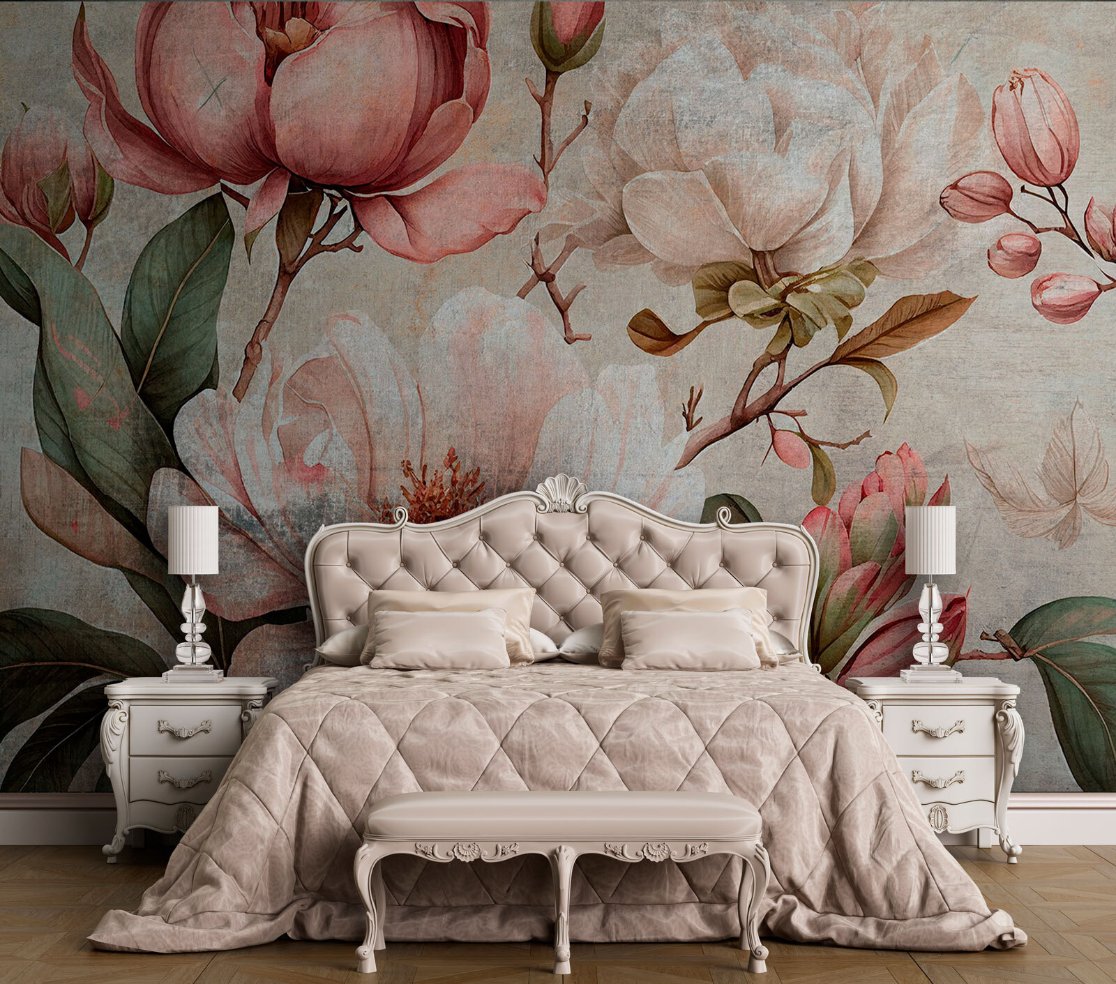 Elegant floral arrangement in soft hues Elegant floral arrangement in soft hues