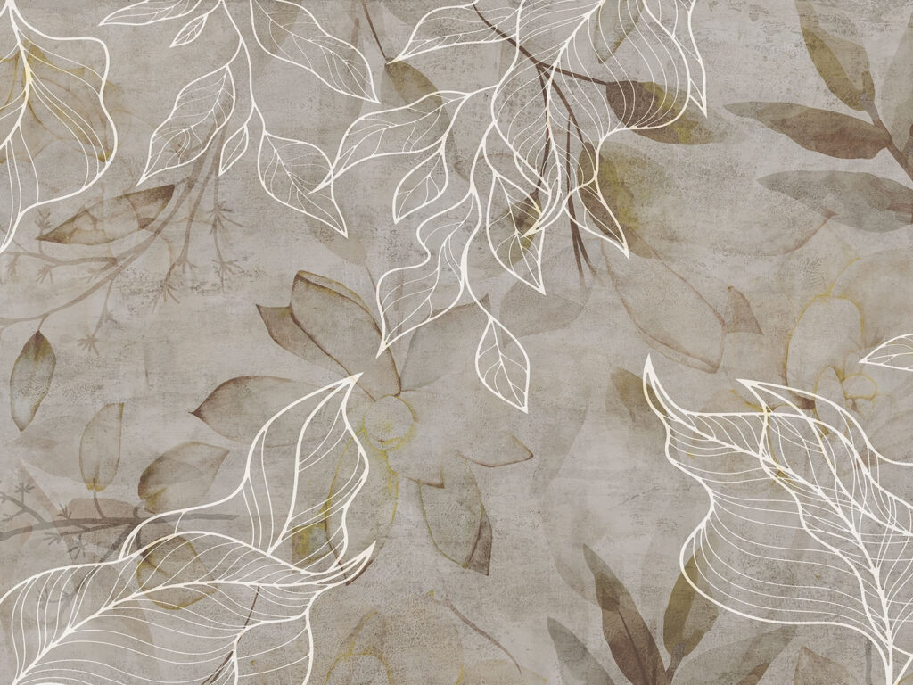 Feuilles élégantes sur un fond texturé. Feuilles élégantes sur un fond texturé.