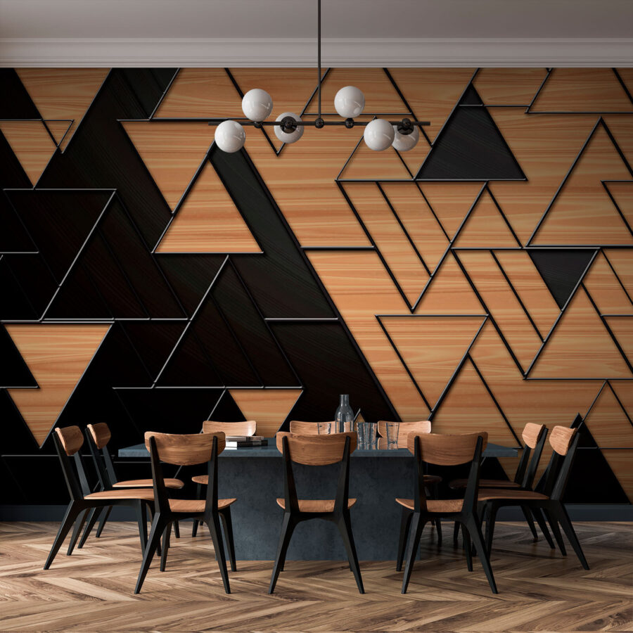 Motif triangulaire noir et marron