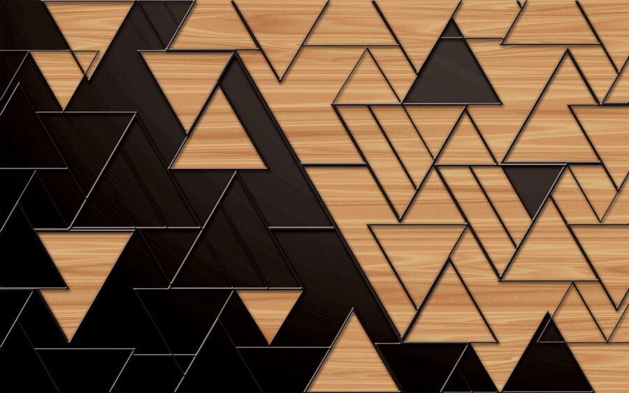 Motif triangulaire noir et marron