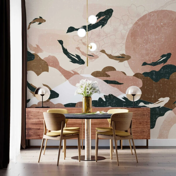 Peinture de poissons dans le ciel Peinture de poissons dans le ciel