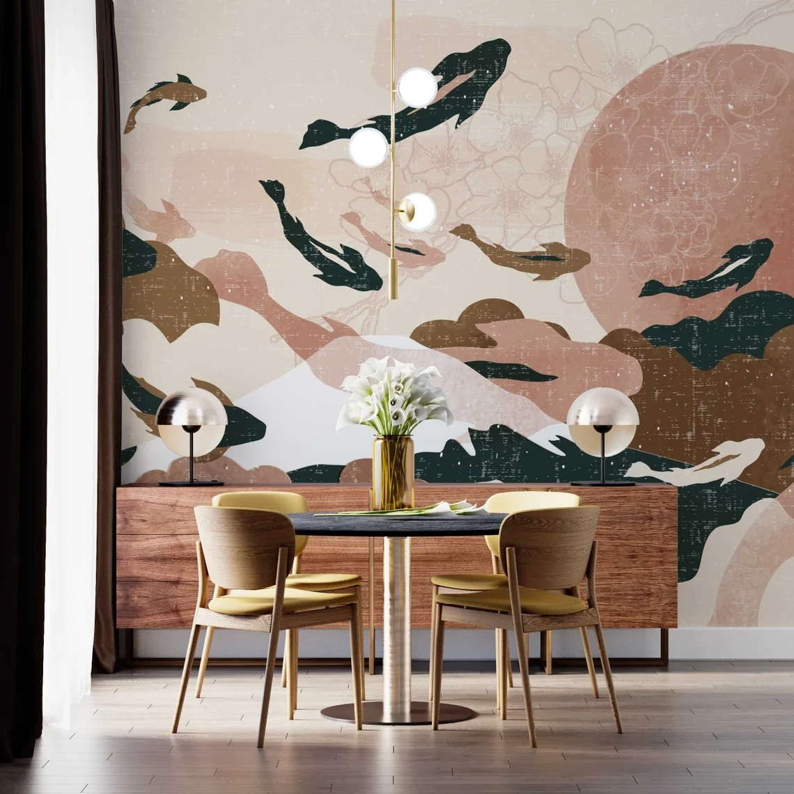 Peinture de poissons dans le ciel u72930piq1m - Peinture de poissons dans le ciel - tegory
